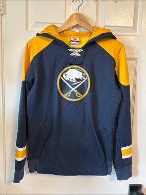 NHL Youth Navy and Yellow Buffalo Sabres Hoodie Sweatshirt